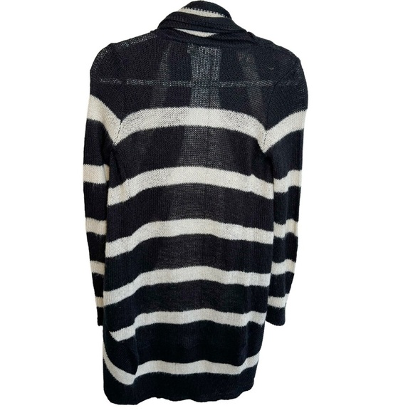 RD Style Black Stripe Cocoon Sweater Cardigan 65s736S1 Lagenlook Momcore - Picture 2 of 9